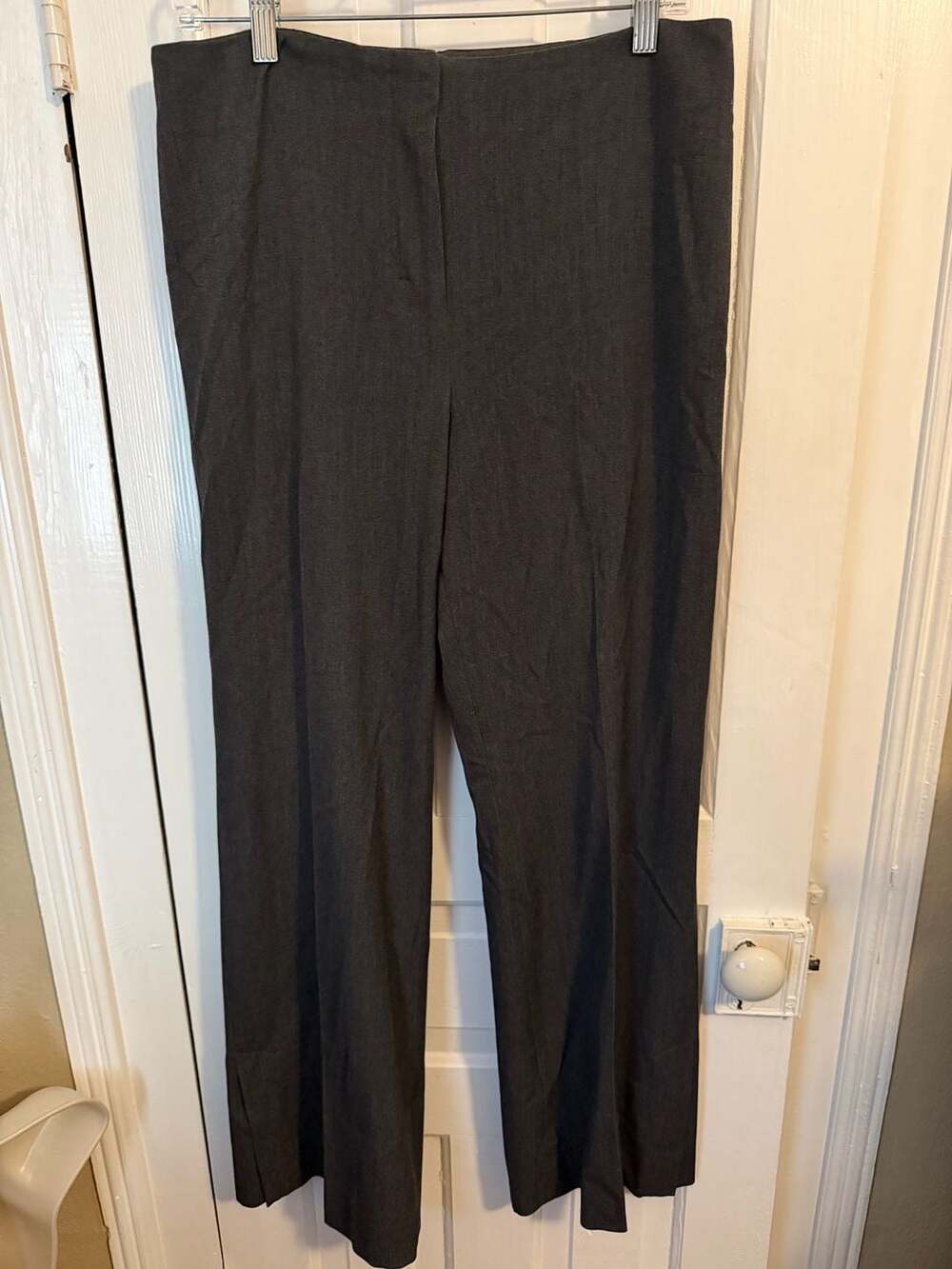 M.M.LaFleur Charcoal Grey Dress Trousers with Ankle Slit Details 8